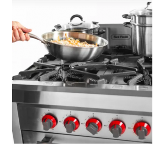 COCINA INDUSTRIAL SOL REAL 4 HORNALLAS CON REJAS DE FUNDICION