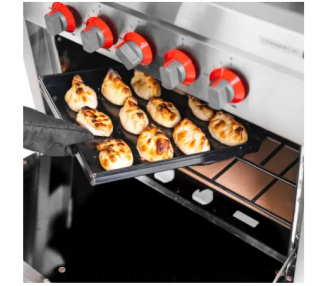 COCINA INDUSTRIAL SOL REAL 4 HORNALLAS CON REJAS DE FUNDICION