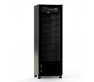 HELADERA EXHIBIDORA VERTICAL INELRO 428 LTS  MT 17 BLACK BIVOLT