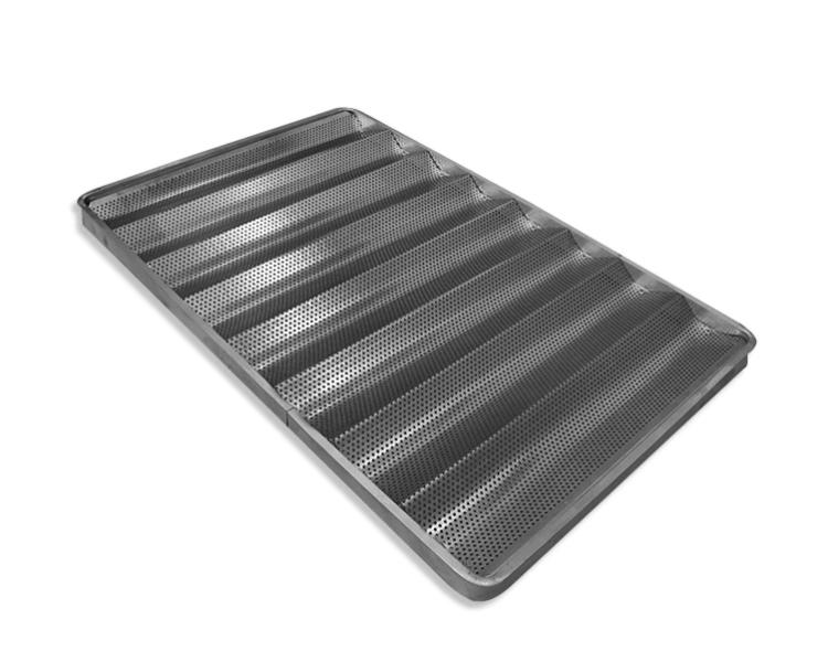 BANDEJA DE ALUMINIO ONDULADA PERFORADA 45X70 MOLDES PAN
