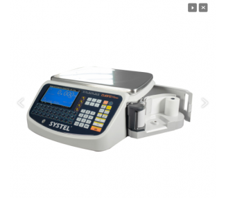 BALANZA ELECTRICA SYSTEL CUORA MAX 30KG C/MASTIL (TICKET)