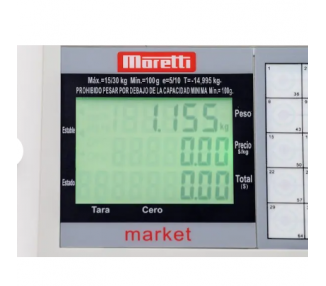 BALANZA COMERCIAL DE MOSTRADOR MORETTI MARKET 30KG