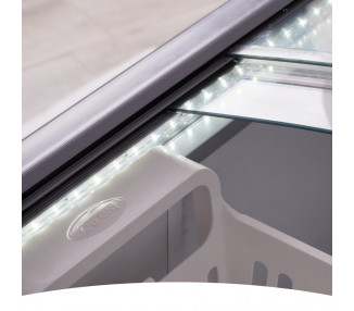 FREEZER INELRO TAPA VIDRIO INCLINADO FIH 270 PI PLUS 211 LITROS