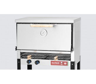 HORNO SOL REAL 8 PIZZAS ACERO CON CARLITERO DOBLE