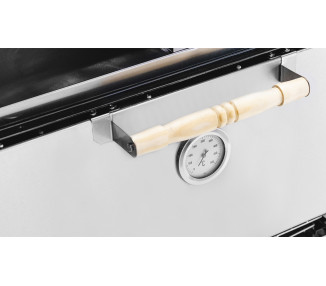 HORNO SOL REAL 8 PIZZAS ACERO CON CARLITERO DOBLE Y PLANCHA SIMPLE