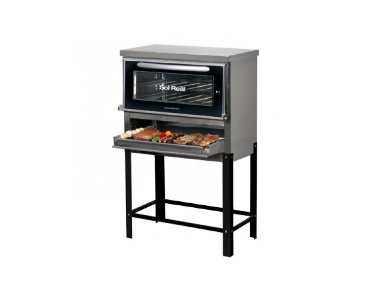 HORNO SOL REAL 6 PIZZAS VISOR Y PARRILLA SIN HUMO