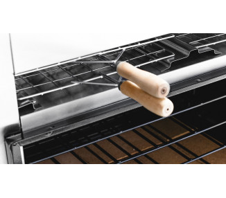 HORNO SOL REAL 8 PIZZAS ACERO CON CARLITERO DOBLE Y PLANCHA DOBLE