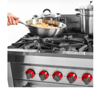 COCINA INDUSTRIAL SOL REAL 4 HORNALLAS CON REJAS DE FUNDICION
