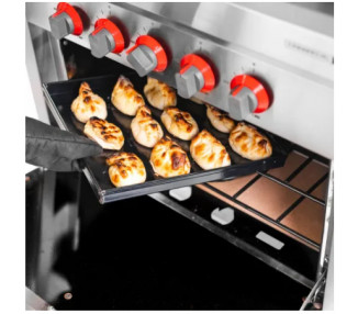 COCINA INDUSTRIAL SOL REAL 4 HORNALLAS CON REJAS DE FUNDICION