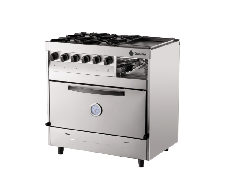 COCINA MÚLTIPLE SIENA 4 HORNALLAS Y PLANCHA 87CM