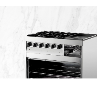 COCINA MÚLTIPLE SIENA 4 HORNALLAS Y PLANCHA 87CM